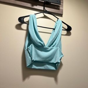 Medium teal crop top